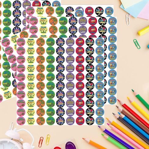 Music Stickers for Kids - 900 Pcs Instrument Themed Reward Sticker for Teachers, Motivational Music Stickers for Student Incentives & Classroom Supplies in Saudi Arabia