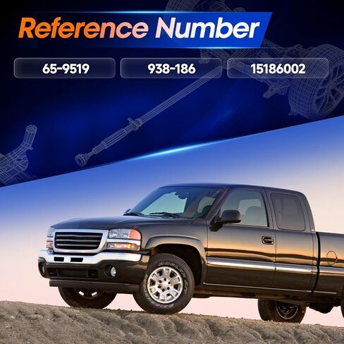 مجموعة عمود الدفع الأمامي 36.3 بوصة مناسبة لسيارة Chevy Silverado 1500 GMC Sierra 1500 4WD 2001-2007, OE 938-186, 15186002 in Kuwait