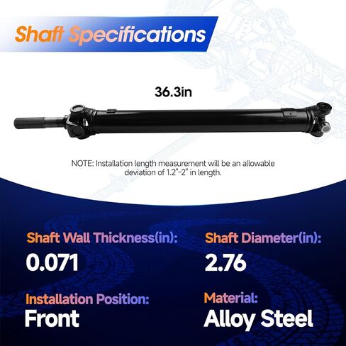 مجموعة عمود الدفع الأمامي 36.3 بوصة مناسبة لسيارة Chevy Silverado 1500 GMC Sierra 1500 4WD 2001-2007, OE 938-186, 15186002 in Kuwait