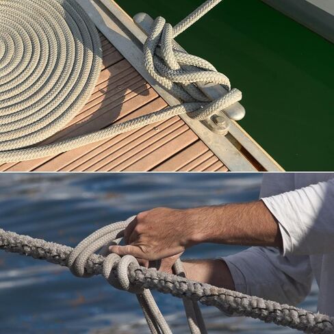 Braided Cotton Rope 3/8 Inch x 100 Ft Natural Cotton Rope for Coiled Basket, Clothesline, Swing Chair, DIY Crafts and Home Decor in Kuwait