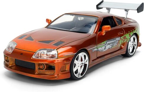 Diecast Model Car Compatible for Fast & Furious 25th Anniversary Edition 1:24 Brian's Toyota Supra in Brush Finish Color by Jada in Saudi Arabia
