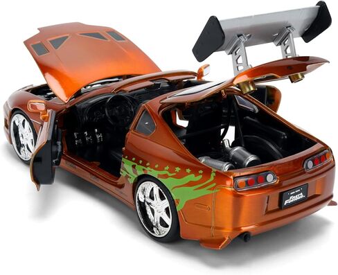 Diecast Model Car Compatible for Fast & Furious 25th Anniversary Edition 1:24 Brian's Toyota Supra in Brush Finish Color by Jada in Saudi Arabia