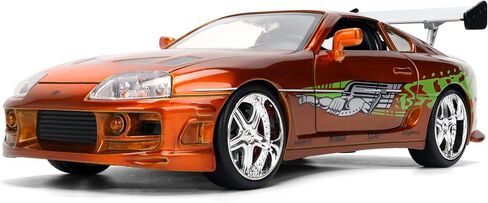 Diecast Model Car Compatible for Fast & Furious 25th Anniversary Edition 1:24 Brian's Toyota Supra in Brush Finish Color by Jada in Saudi Arabia