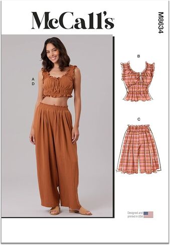 McCall's M8634 Sewing Pattern for Misses' Lounge Top, Shorts and Pants in Saudi Arabia