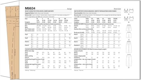 McCall's M8634 Sewing Pattern for Misses' Lounge Top, Shorts and Pants in Saudi Arabia