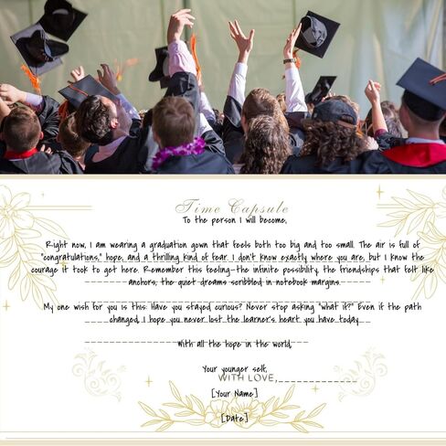 Time Capsule Cards - 50 Pack Guided Prompt Cards for Writing Letters to Your Future Self, Family, or Friends Wedding, Anniversary, Birthday, Graduation Gift (50pcs) in Saudi Arabia
