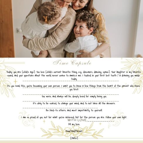 Time Capsule Cards - 50 Pack Guided Prompt Cards for Writing Letters to Your Future Self, Family, or Friends Wedding, Anniversary, Birthday, Graduation Gift (50pcs) in Saudi Arabia