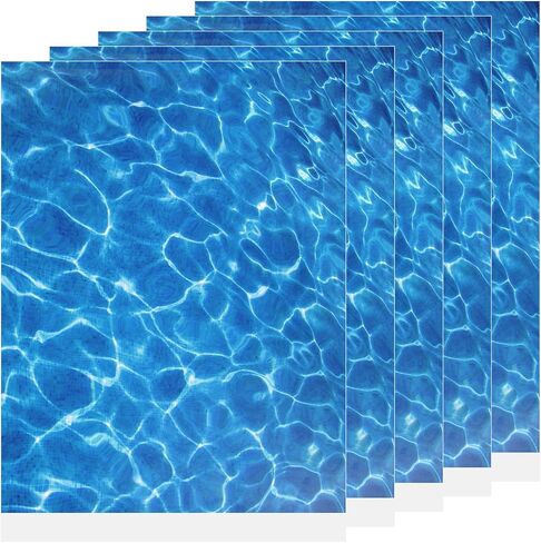 5 Pcs Ripple Water Sticker Artificial Ocean Sheet Decal Fake Lake River Scenery Effect Paper Self Adhesive Stream Pattern Sticker Dollhouse Floor DIY Decoration for Diorama Landscape Beach in Saudi Arabia