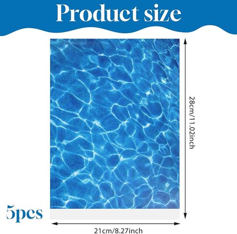 5 Pcs Ripple Water Sticker Artificial Ocean Sheet Decal Fake Lake River Scenery Effect Paper Self Adhesive Stream Pattern Sticker Dollhouse Floor DIY Decoration for Diorama Landscape Beach in Saudi Arabia