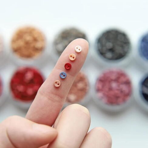 Mixed-Color Extra Small Buttons are Suitable for Sewing and Knitting Such as Doll Clothes, handicrafts, and Clothing decorati, 4 Millimeters, 120 in Kuwait