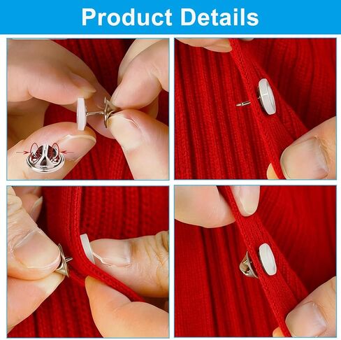 10 Set 11.5mm/0.45" with 4-Hole Resin Cover up Buttons No Sewing Shirt Buttons Detachable Reusable Multi-Purpose for Clothes (White) in Saudi Arabia
