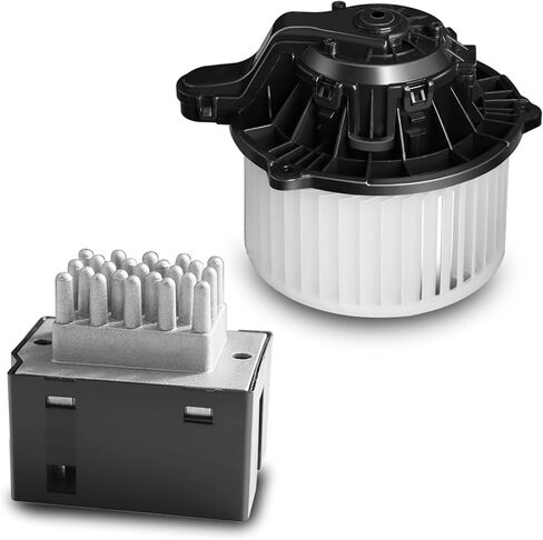 طقم محرك ومقاوم سخان HVAC الأمامي متوافق مع Hyundai Santa Fe 2015-2018، Santa Fe Sport 2015-2018، مع ATC، استبدال # 700259، RU946 in Saudi Arabia