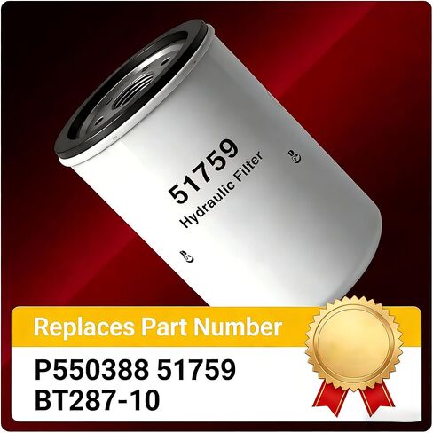 51759 BT287-10 P550388 Spin-On Hydraulic Filter element Fit for Excavator Lader filter in Saudi Arabia