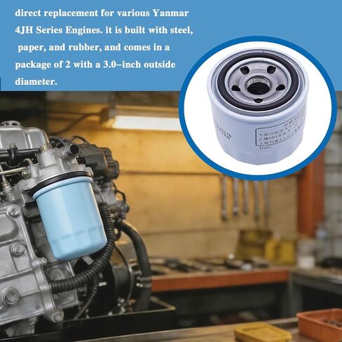 Oil Filter 129150-35170 129150-35153 Compatible with Yanmar 4JH Series 3JH series 3TNV 4TNV 1GM10 2QM15 2 Packs in Saudi Arabia