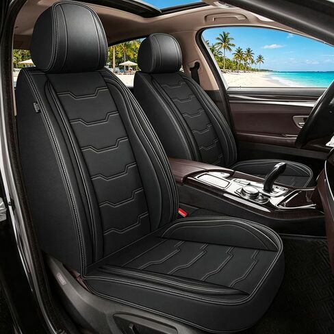 DISUTOGO Full Set Seat Covers for Kia Sportage 2009-2024 2025 2026 Waterproof Premium Leather for Sportage Car Seat Covers Compatible Airbag Automotive Seat Cushions(5 Seats, Black) in Saudi Arabia
