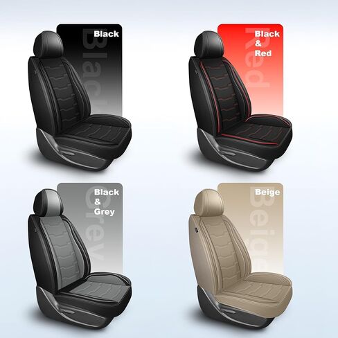 DISUTOGO Full Set Seat Covers for Kia Sportage 2009-2024 2025 2026 Waterproof Premium Leather for Sportage Car Seat Covers Compatible Airbag Automotive Seat Cushions(5 Seats, Black) in Saudi Arabia
