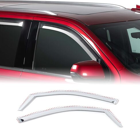 Putco Element Chrome Window Deflectors Fits Chevy Silverado/GMC Sierra/Chevy Suburban/GMC Yukon XL/Cadillac Escalade 1999-2007 - Set of 2 - in Channel Install in Kuwait