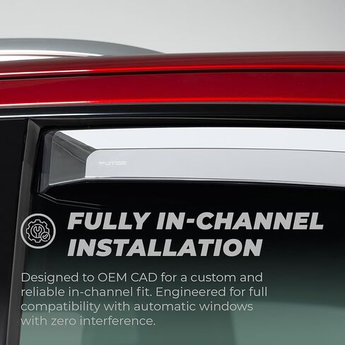 Putco Element Chrome Window Deflectors Fits Chevy Silverado/GMC Sierra/Chevy Suburban/GMC Yukon XL/Cadillac Escalade 1999-2007 - Set of 2 - in Channel Install in Kuwait