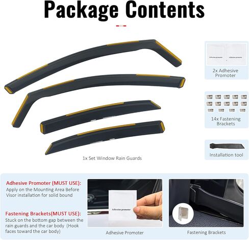 IKON MOTORSPORTS in Channel Window Visors Compatible with 2015-2021 Lexus NX All Models (NX200t NX300 NX300h), PC Polycarbonate Black Rain Guards, Side Window Wind Deflectors 4PCS in Kuwait