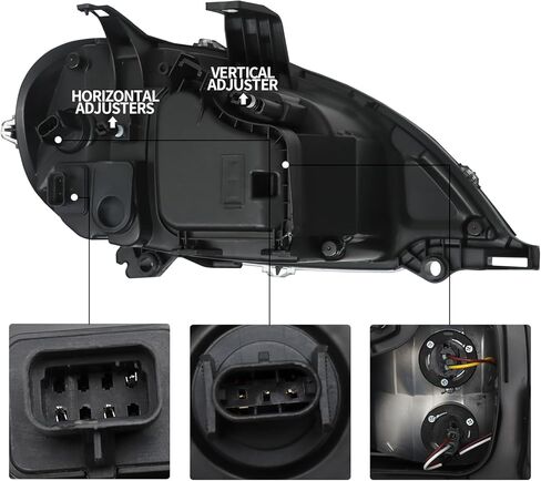 مجموعة المصابيح الأمامية aostirmotor مناسبة لـ 2004-2017 Freightliner Columbia، زوج المصابيح الأمامية الهالوجين (جانب السائق والركاب) in Kuwait