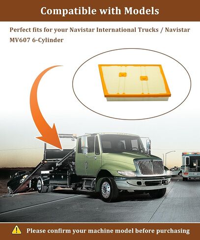 2522414C91 Engine Air Filter Replacement For Navistar International Trucks Cummins Engine ISB 6.7 2003 in Saudi Arabia