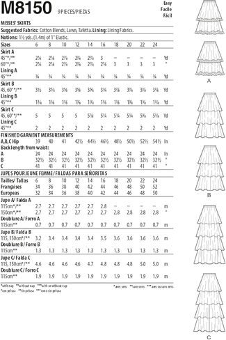 McCall's M8150A5 Misses Skirt/Pants, a5 (6-8-10-12-14) in Saudi Arabia