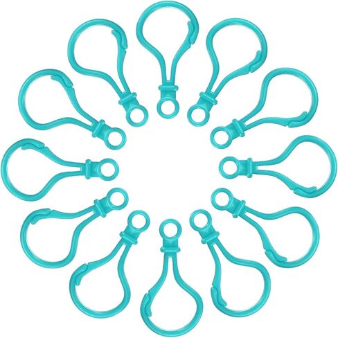 150 قطعة من uxcell مشابك مخلب جراد البحر من البلاستيك الصلب خطاف مشبك لسلسلة المفاتيح على الظهر سلسلة مفاتيح مصنوعة يدويًا، أخضر داكن in Kuwait