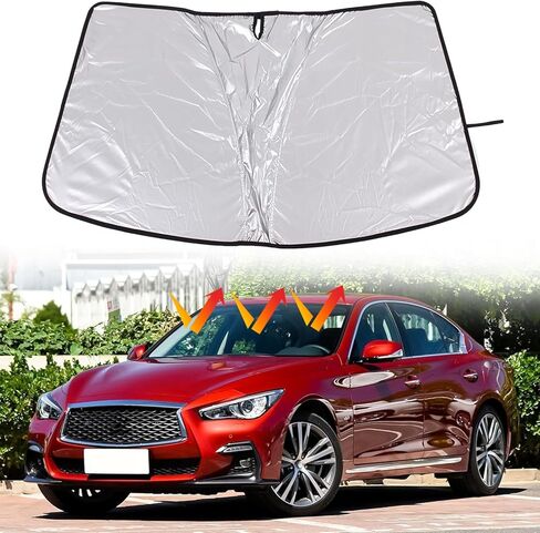 1 Pieces Car Sun Shade for Windshield,Sun Visor Front Windshield Sunshade,Foldable Windshield Cover Compatible with Infiniti (for, Infiniti G37 G25, 2007-2013) in Saudi Arabia