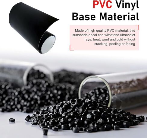 Car Windshield Banner Sticker, Waterproof Vinyl Windshield Tint Strip, Vehicle Exterior Windscreen Sun Visor Decoration Sticker, Universal for Car Truck, SUV, RV (Matte Black) in Saudi Arabia
