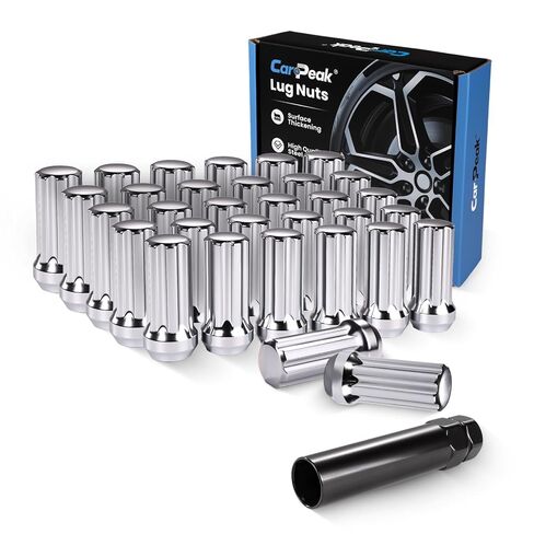 1/2‑20 Lug Nuts 23pcs, Replacement Fit for Wrangler 1987‑2018, Liberty 2002‑2012, Grand Cherokee 1993‑2010, 17mm Hex, Black Closed End Short Nuts with Socket Key in Saudi Arabia
