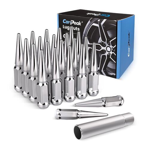 1/2‑20 Lug Nuts 23pcs, Replacement Fit for Wrangler 1987‑2018, Liberty 2002‑2012, Grand Cherokee 1993‑2010, 17mm Hex, Black Closed End Short Nuts with Socket Key in Saudi Arabia