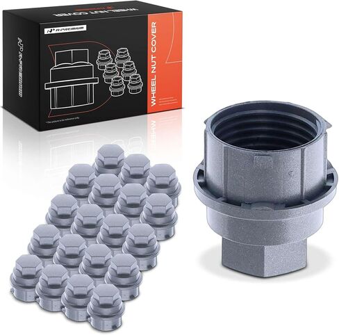 A-Premium 20-Pack 24mm Wheel Lug Nut Covers Compatible with Chevrolet Equinox, Malibu, Impala, Camaro, Corvette, Volt, HHR, Cobalt, Cavalier, Impala Limited, Lumina, Monte Carlo & Buick Lucerne in Kuwait