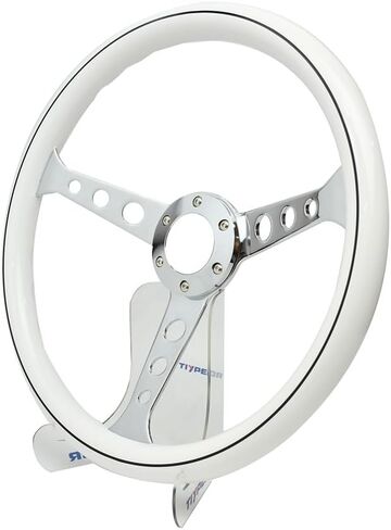 380 mm (15 inches) Wood Steering Wheel-Classic - ABS Wood with Polished Spokes 3 Aluminum Spoke Bracket 6 Bolts,Dish Depth 60MM-Universal Fit in Saudi Arabia