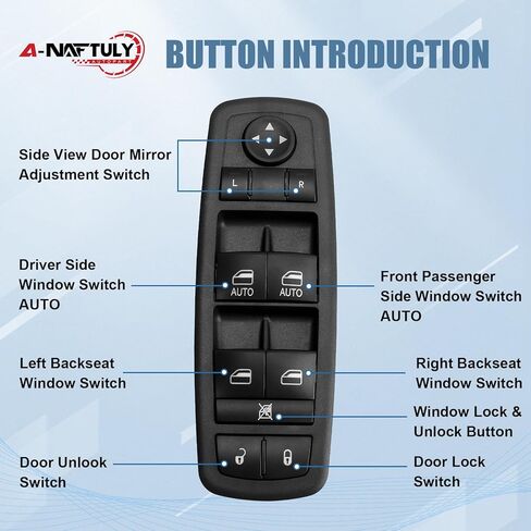 Master Power Window Switch Driver Side 11 Pins Compatible with 2011-2014 Dodge Durango Jeep Grand Cherokee, Front Left Window Control Switch 68086693AC 68086693AD 68086693AE in Kuwait