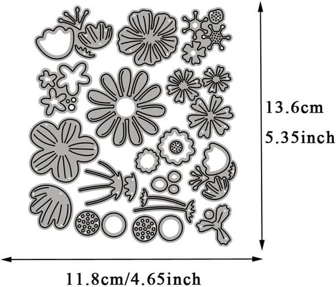 Fundamental Florals DIY Scrapbooking Decorative Embossing Paper Card Crafts Design Greetings Sentiments Making Mould Blade Punch Stencil Template Machine Supplies in Saudi Arabia
