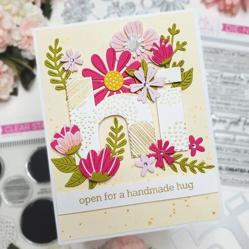 Fundamental Florals DIY Scrapbooking Decorative Embossing Paper Card Crafts Design Greetings Sentiments Making Mould Blade Punch Stencil Template Machine Supplies in Saudi Arabia