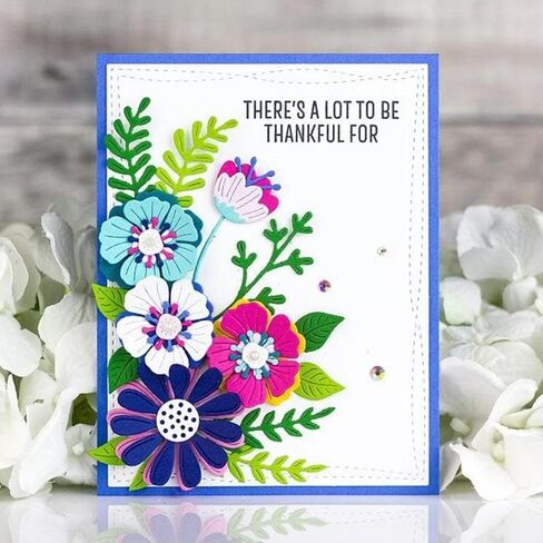 Fundamental Florals DIY Scrapbooking Decorative Embossing Paper Card Crafts Design Greetings Sentiments Making Mould Blade Punch Stencil Template Machine Supplies in Saudi Arabia