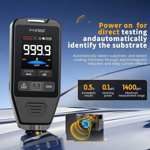 طلاء السيارات قياس سمك بالكهرباء المعادن المعجون مسحوق الطلاء قياس سمك CTG-20 للسيارة 0-1400um Fe nFe Fe + Zn(TG-20) in Kuwait