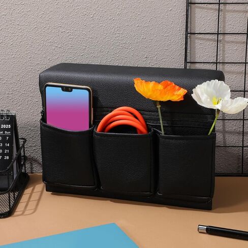 iplusmile Car Window Armrest Storage Box, Leather Vehicle Side Door Pocket Organizer, Comfortable Automotive Arm Elbow Rest Pad Accessories for Phone Keys Card, Universal for Most Cars in Kuwait