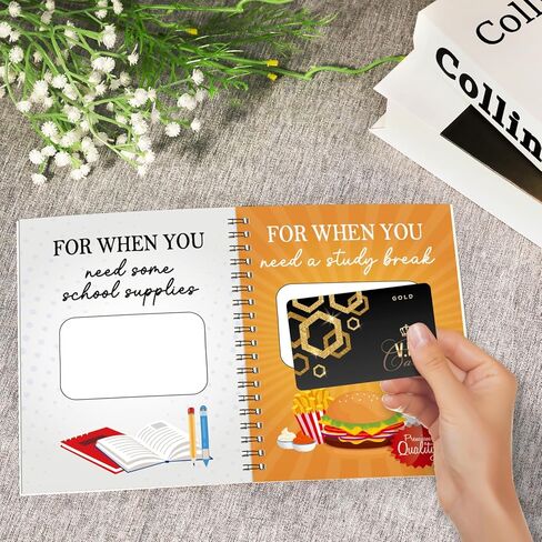 Graduation Gift Card Book 7 x 5 Inch 20 Pages Gift Card Booklet Congrats Grad Organizer Greeting Card College Survival Album Keeper for Graduation Senior Gifts(Gold) in Saudi Arabia