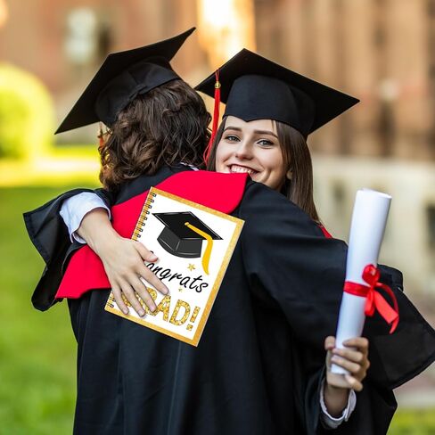 Graduation Gift Card Book 7 x 5 Inch 20 Pages Gift Card Booklet Congrats Grad Organizer Greeting Card College Survival Album Keeper for Graduation Senior Gifts(Gold) in Saudi Arabia