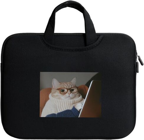STNINE Laptop Sleeve Cat Kingdom Edition stylish cat print laptop bag with hidden handle slim protective case for MacBook Pro 16 MacBook Air 15 Dell XPS 15 in Saudi Arabia