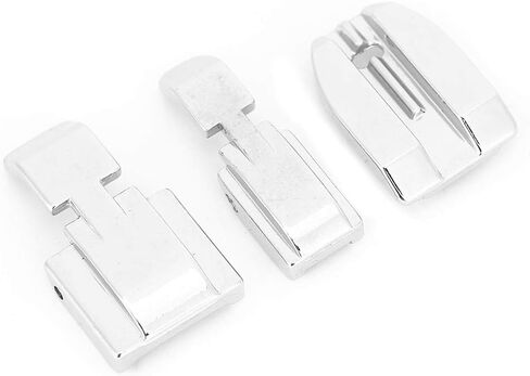 3Pcs Zipper Foot, Stainless Steel Home Sewing Machine Presser Foot, Sewing Accessory with Zipper Function, Ideal for Projects in Kuwait