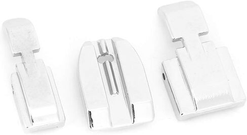 3Pcs Zipper Foot, Stainless Steel Home Sewing Machine Presser Foot, Sewing Accessory with Zipper Function, Ideal for Projects in Kuwait