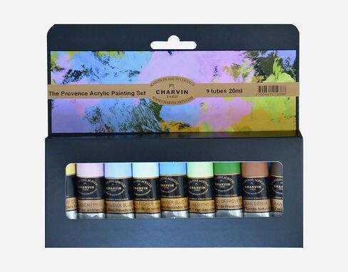 Charvin Extra Fine Professional Acrylic Paint Set for Artists, Provence Colors - Bonjour Set of 9, 20 ml Tubes, Triple-Milled, Lightfast Pigments, Artist Acrylic Paints in Nature-Inspired Hues in Saudi Arabia