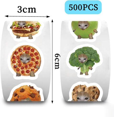 A Collection of 500 Cat Meme Stickers: Cute Cat Stickers for Bullet Journals, DIY Projects, Laptops, Water Bottles, and Suitcases in Saudi Arabia