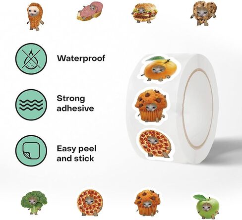 A Collection of 500 Cat Meme Stickers: Cute Cat Stickers for Bullet Journals, DIY Projects, Laptops, Water Bottles, and Suitcases in Saudi Arabia