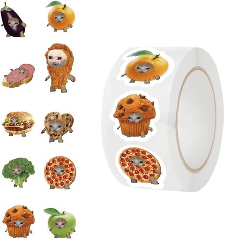 A Collection of 500 Cat Meme Stickers: Cute Cat Stickers for Bullet Journals, DIY Projects, Laptops, Water Bottles, and Suitcases in Saudi Arabia