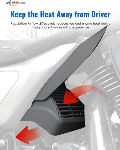 Mid Frame Air Deflector Heat Shields Windshield Deflector with Cool Fan for Harley CVO Road Glide Street Glide 2023-2025,FLHX FLTRX FLTRXSTSE 2024-2025 FLHXU 2025 Accessories in Kuwait