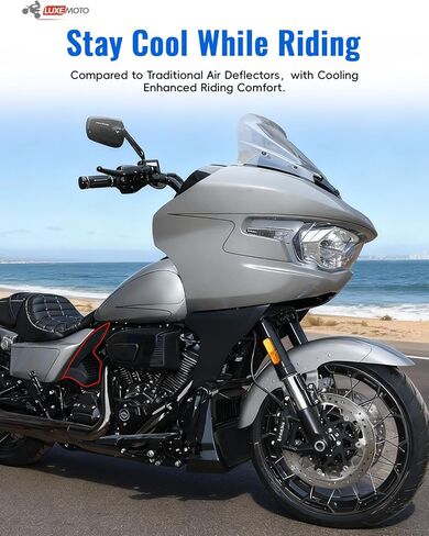 Mid Frame Air Deflector Heat Shields Windshield Deflector with Cool Fan for Harley CVO Road Glide Street Glide 2023-2025,FLHX FLTRX FLTRXSTSE 2024-2025 FLHXU 2025 Accessories in Kuwait
